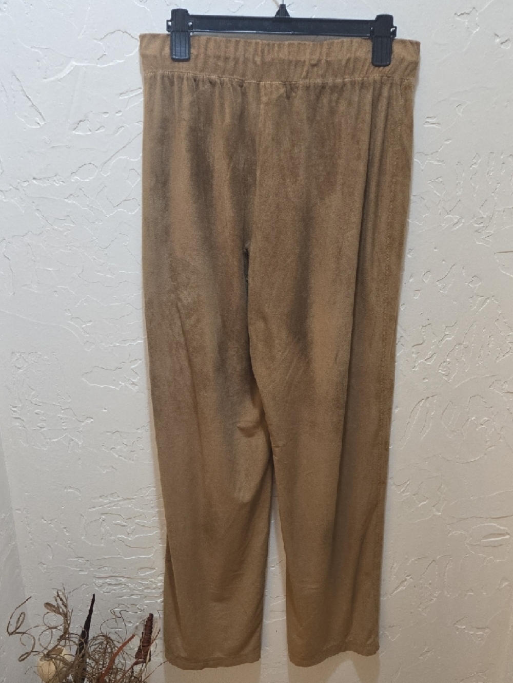 Casual Corner Women's Velour Drawstring Trousers in Camel Brown - Picture 3 of 7